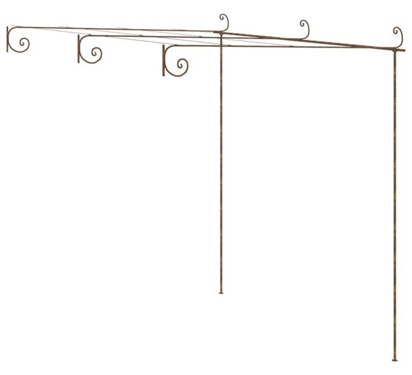 Pergola ogrodowa, antyczny brąz, 3x3x2,5 m, żelazo
