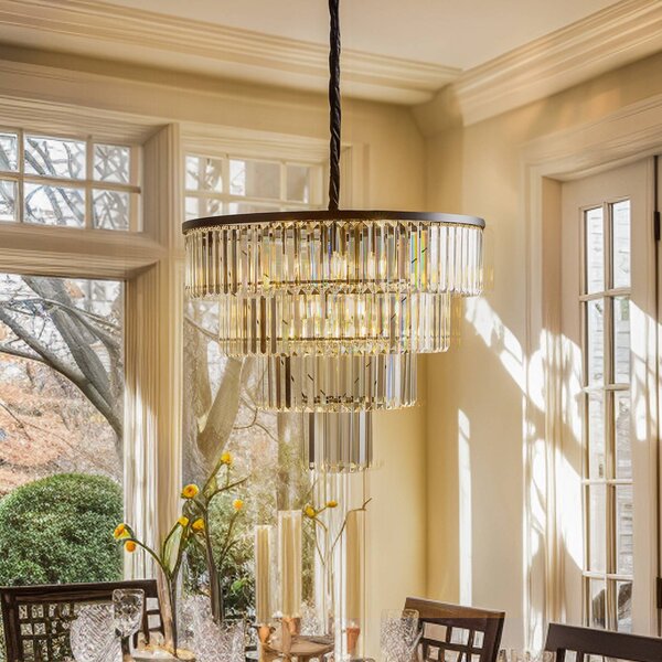 Lampa wisząca kryształowa Cristal Nowodvorski Lighting, możliwość ściemniania, przezroczysty / transparentny, salon / jadalnia, szkło