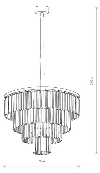Lampa wisząca kryształowa Cristal Nowodvorski Lighting, możliwość ściemniania, przezroczysty / transparentny, salon / jadalnia, szkło