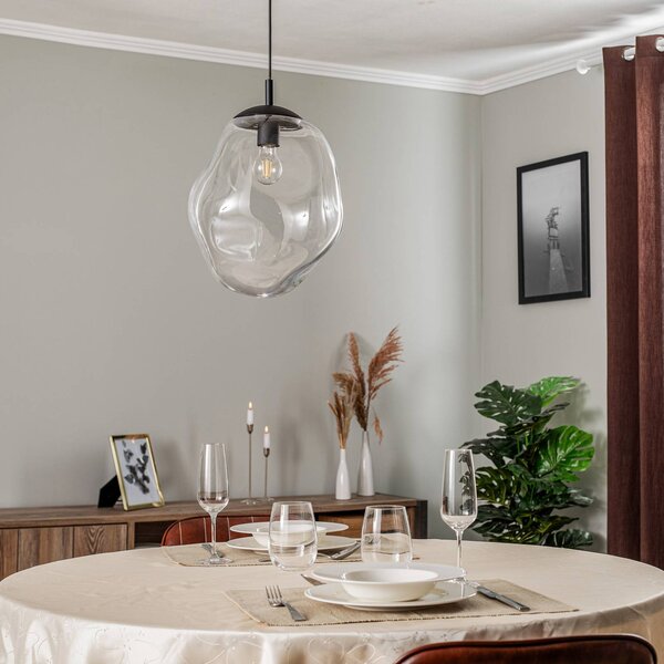 Lampa wisząca szklana Sol TK Lighting, możliwość ściemniania, przezroczysty / transparentny, salon / jadalnia, szkło, nowoczesny