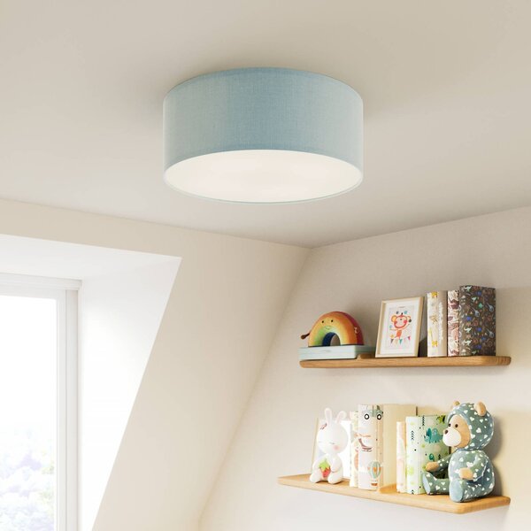 Lampa sufitowa Rondo Kids TK Lighting, możliwość ściemniania, niebieski, pokój dziecięcy, tkanina / materiał / jedwab, nowoczesny