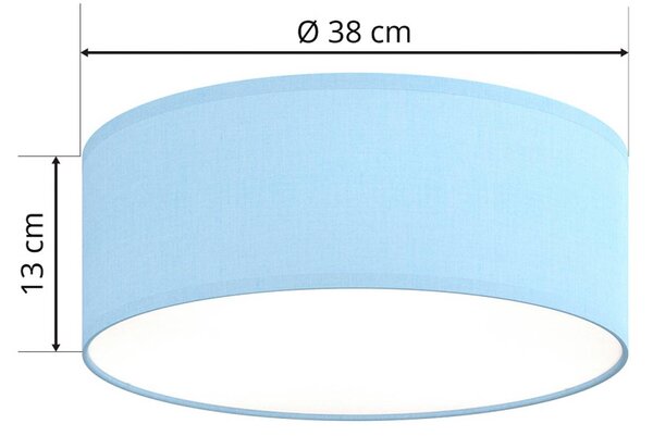 Lampa sufitowa Rondo Kids TK Lighting, możliwość ściemniania, niebieski, pokój dziecięcy, tkanina / materiał / jedwab, nowoczesny