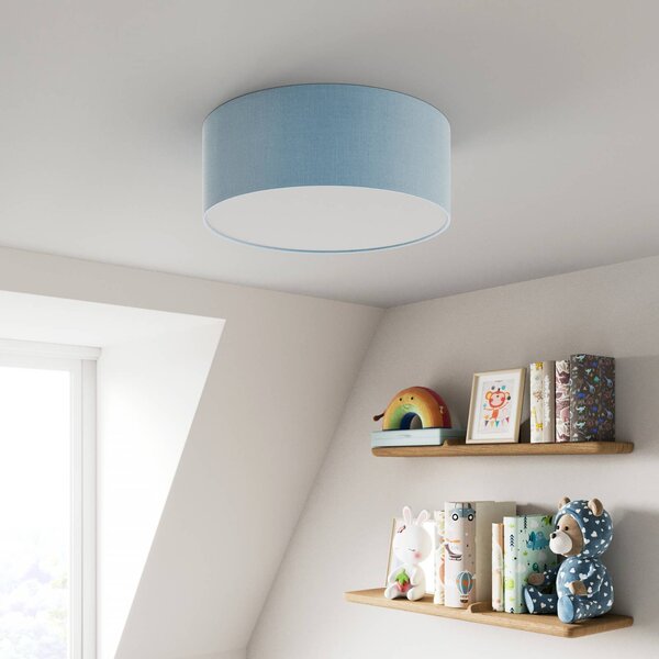 Lampa sufitowa Rondo Kids TK Lighting, możliwość ściemniania, niebieski, pokój dziecięcy, tkanina / materiał / jedwab, nowoczesny