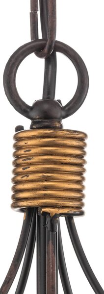 Żyrandol Fiamma ONLI, możliwość ściemniania, brązowy / rdzawy, salon / jadalnia, metal, dworkowy / rustykalny