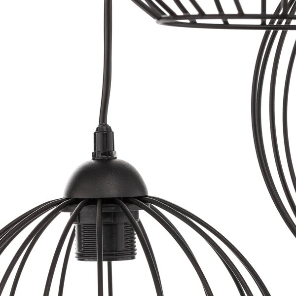 Lampa wisząca Cumera HELAM, możliwość ściemniania, czarny, salon / jadalnia, metal, nowoczesny
