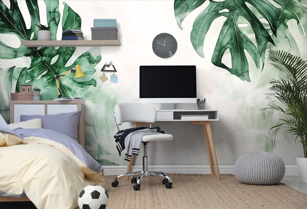 Tapeta liście giganta Monstera