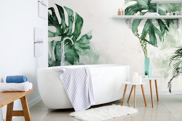 Tapeta liście giganta Monstera