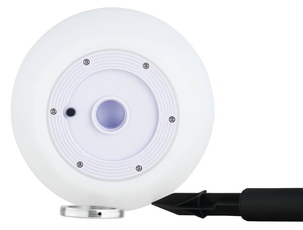 Lampy solarne LED Lindby Lago, RGBW, zestaw 3, kule, szpikulec do podłoża Lago, biały / opal, tworzywo sztuczne, nowoczesny