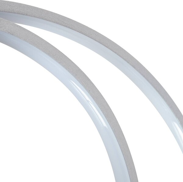 Lampa sufitowa LED Nerwin Lindby, możliwość ściemniania, aluminiowy / szary / cynkowy, salon / jadalnia, aluminium, nowoczesny