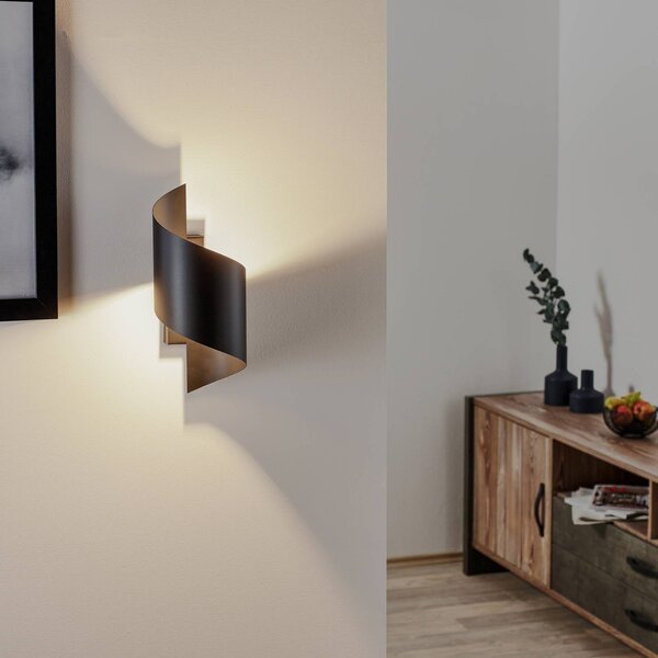 Kinkiet Spiner EMIBIG LIGHTING, możliwość ściemniania, czarny, salon / jadalnia, metal, nowoczesny