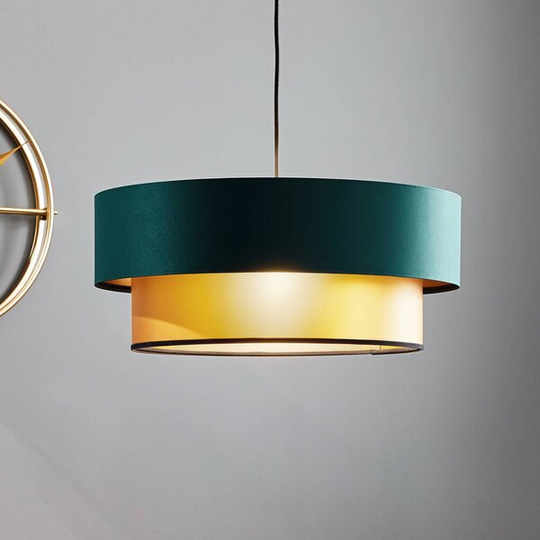 Lampa wisząca Dorina Maco Design, możliwość ściemniania, zielony, salon / jadalnia, tworzywo sztuczne, nowoczesny