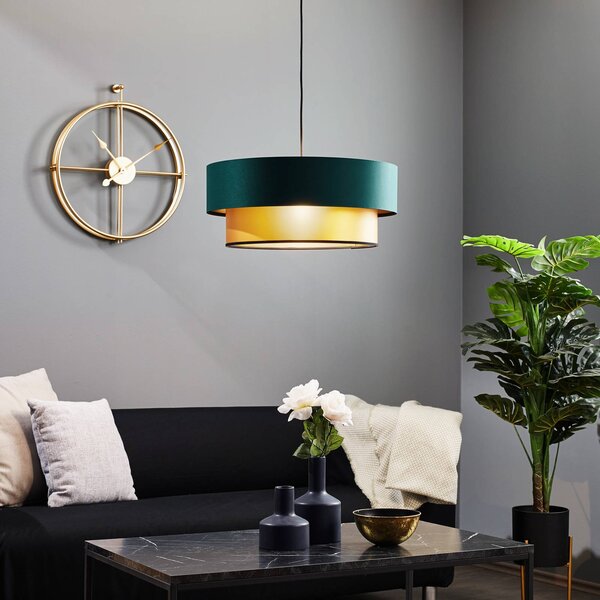 Lampa wisząca Dorina Maco Design, możliwość ściemniania, zielony, salon / jadalnia, tworzywo sztuczne, nowoczesny