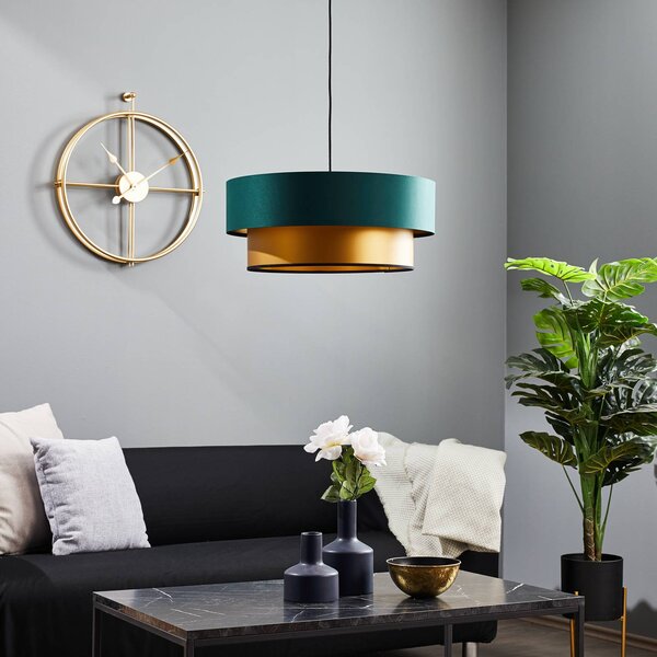 Lampa wisząca Dorina Maco Design, możliwość ściemniania, zielony, salon / jadalnia, tworzywo sztuczne, nowoczesny