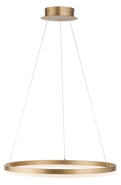 Paul Neuhaus Lampa wisząca Titus, możliwość ściemniania, mosiężny / złoty, salon / jadalnia, aluminium, nowoczesny