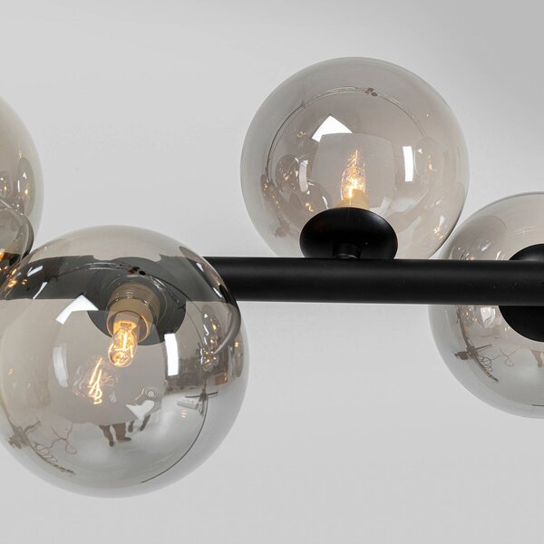KARE Lampa wisząca designerska Scala Balls, możliwość ściemniania, czarny, salon / jadalnia, metal, design