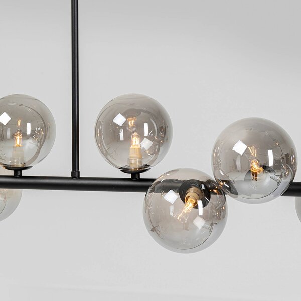 KARE Lampa wisząca designerska Scala Balls, możliwość ściemniania, czarny, salon / jadalnia, metal, design