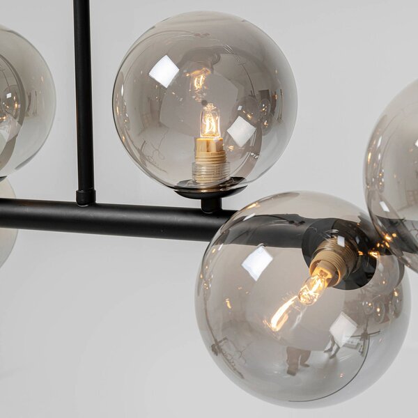 KARE Lampa wisząca designerska Scala Balls, możliwość ściemniania, czarny, salon / jadalnia, metal, design