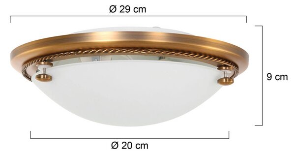 Steinhauer Lampa sufitowa ENIGMA, możliwość ściemniania, brązowy / mosiężny, salon / jadalnia, metal, nowoczesny