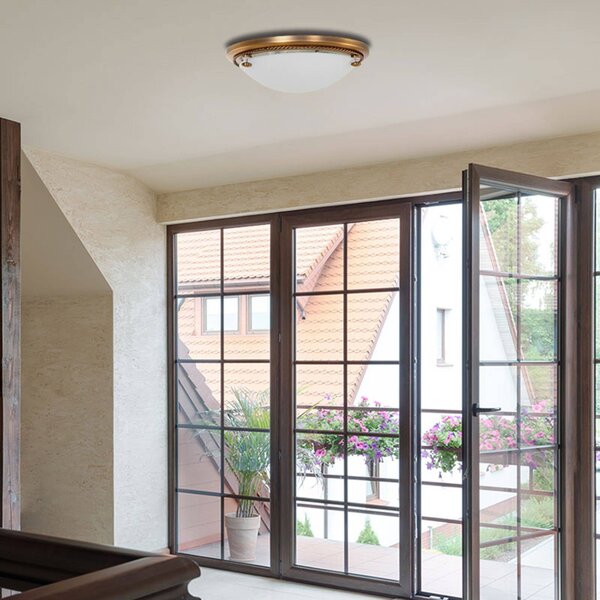Steinhauer Lampa sufitowa ENIGMA, możliwość ściemniania, brązowy / mosiężny, salon / jadalnia, metal, nowoczesny