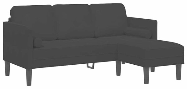 Zestaw sof z poduszkÄ czarny 173 x 131 x 67 cm poliester