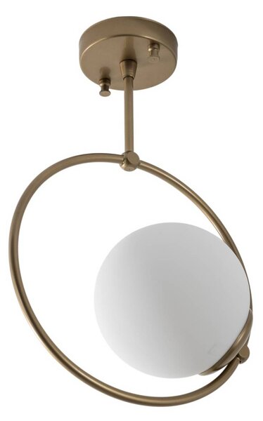 Lampa sufitowa Dolunay, Ø 26 cm, złota, szkło, E27 Dolunay Opviq, możliwość ściemniania, mosiężny / złoty, salon / jadalnia, metal, nowoczesny