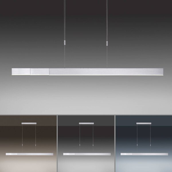 PURE Lampa wisząca Pure Moto, możliwość ściemniania, aluminiowy / szary / cynkowy, salon / jadalnia, metal, nowoczesny