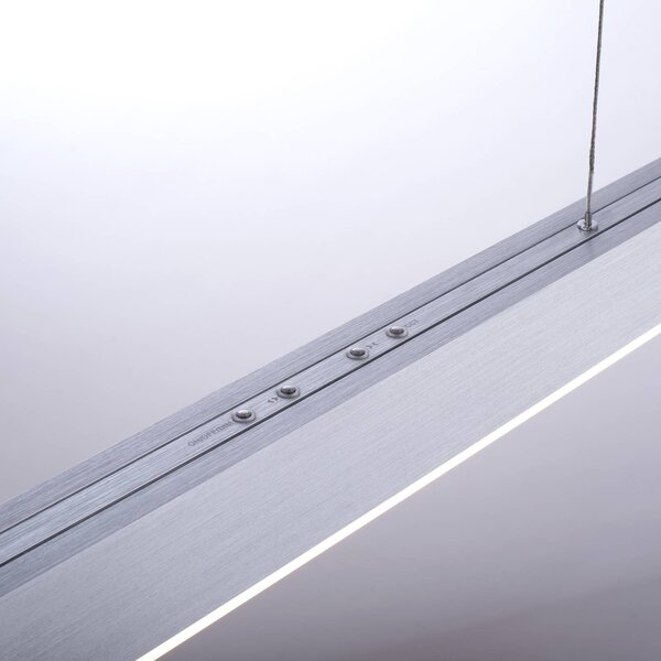 PURE Lampa wisząca Pure Moto, możliwość ściemniania, aluminiowy / szary / cynkowy, salon / jadalnia, metal, nowoczesny