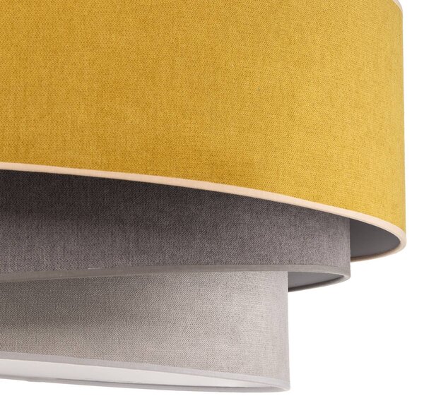 Lampa sufitowa Pastell Trio Duolla, możliwość ściemniania, żółty / pomarańczowy, salon / jadalnia, tkanina / materiał / jedwab, młodzieżowy
