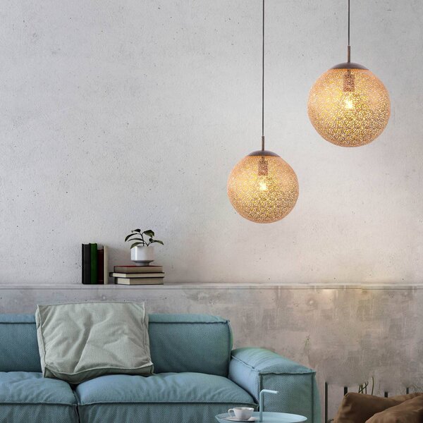 Paul Neuhaus Lampa wisząca Greta, możliwość ściemniania, mosiężny / złoty, salon / jadalnia, metal, orientalny / marokański