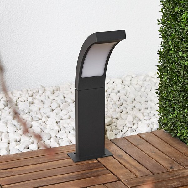 Lampa ogrodowa stojąca Juvia Lucande, czarny, aluminium, nowoczesny