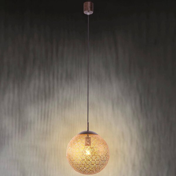 Paul Neuhaus Lampa wisząca Greta, możliwość ściemniania, mosiężny / złoty, salon / jadalnia, metal, orientalny / marokański