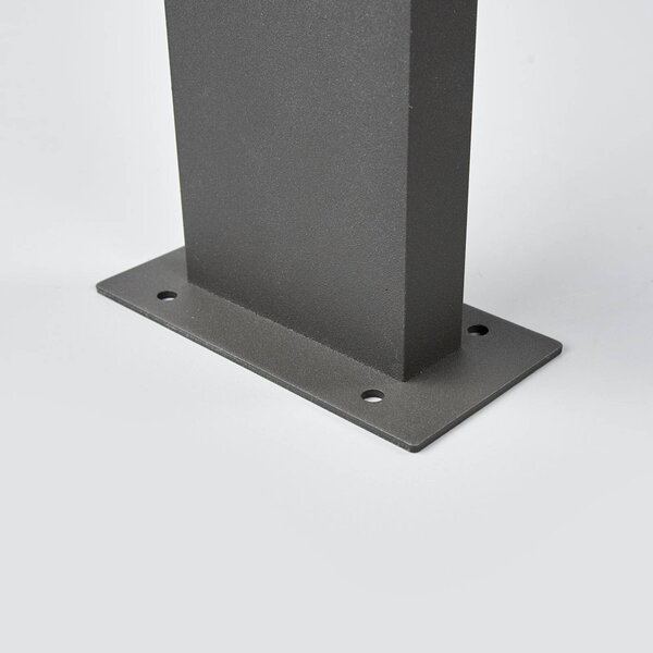 Lampa ogrodowa stojąca Juvia Lucande, czarny, aluminium, nowoczesny