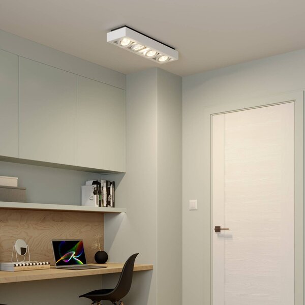 Lampa sufitowa Ronka Arcchio, możliwość ściemniania, biały / opal, salon / jadalnia, aluminium, nowoczesny