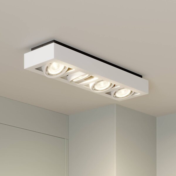 Lampa sufitowa Ronka Arcchio, możliwość ściemniania, biały / opal, salon / jadalnia, aluminium, nowoczesny