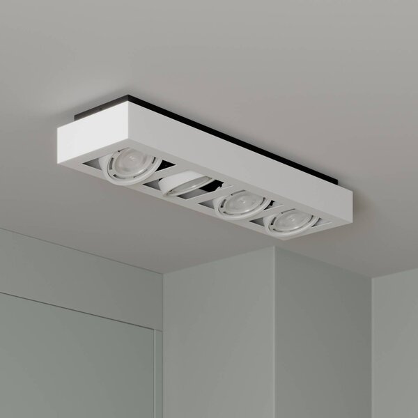 Lampa sufitowa Ronka Arcchio, możliwość ściemniania, biały / opal, salon / jadalnia, aluminium, nowoczesny