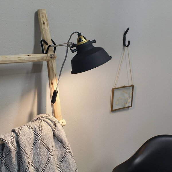 Steinhauer Kinkiet Nové, czarny, salon / jadalnia, metal, industrialny