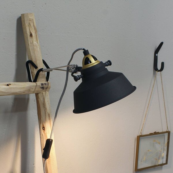 Steinhauer Kinkiet Nové, czarny, salon / jadalnia, metal, industrialny