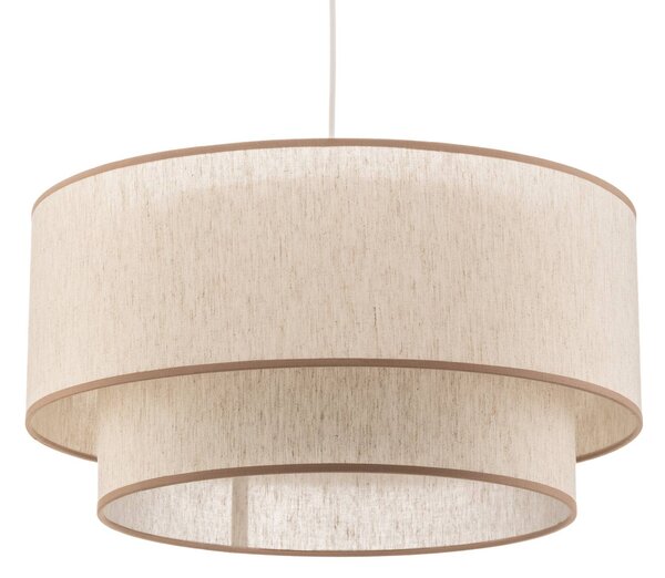 Lampa wisząca Boho Duolla, możliwość ściemniania, kremowy / amber, salon / jadalnia, tkanina / materiał / jedwab, dworkowy / rustykalny