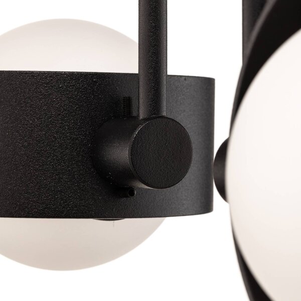 Lampa sufitowa Mado Argon, możliwość ściemniania, czarny, salon / jadalnia, metal, nowoczesny