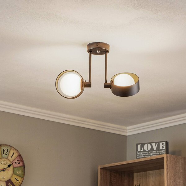 Lampa sufitowa Mado Argon, możliwość ściemniania, czarny, salon / jadalnia, metal, nowoczesny