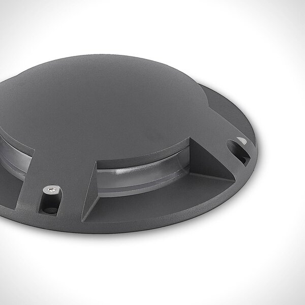 Reflektor podłogowy LED Lindby Cormac, 4-punktowy, Ø 21 cm, IP67 Cormac, czarny, aluminium, nowoczesny