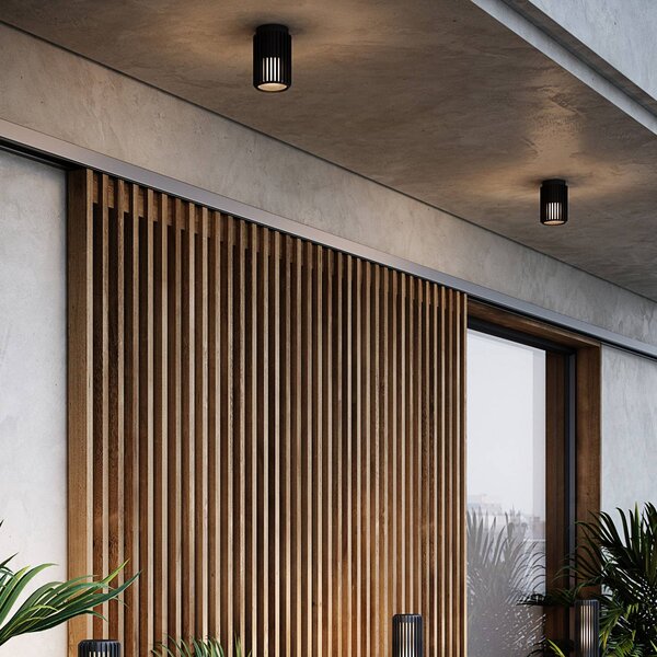 Nordlux Lampa sufitowa zewnętrzna Aludra, Seaside czarna możliwość ściemniania, czarny, aluminium, design