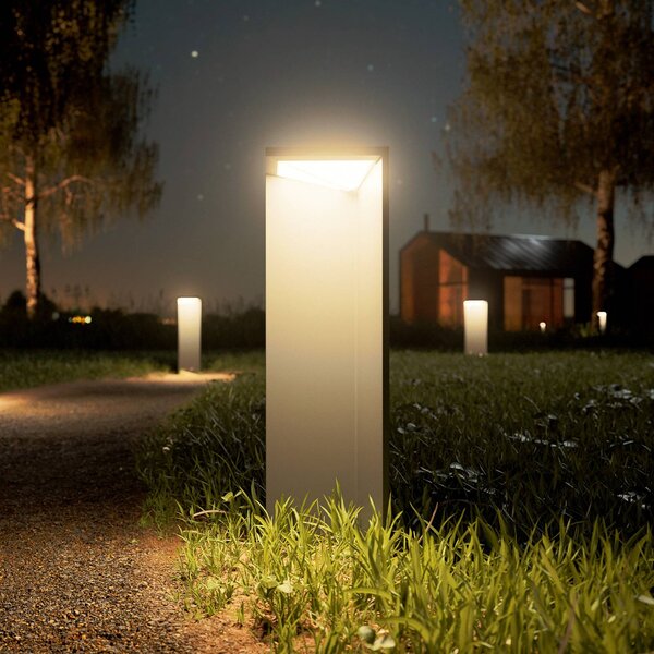 Sigor Lampa solarna LED Nusolar antracyt, wysokość 50cm Nusolar, możliwość ściemniania, aluminiowy / szary / cynkowy, aluminium, nowoczesny