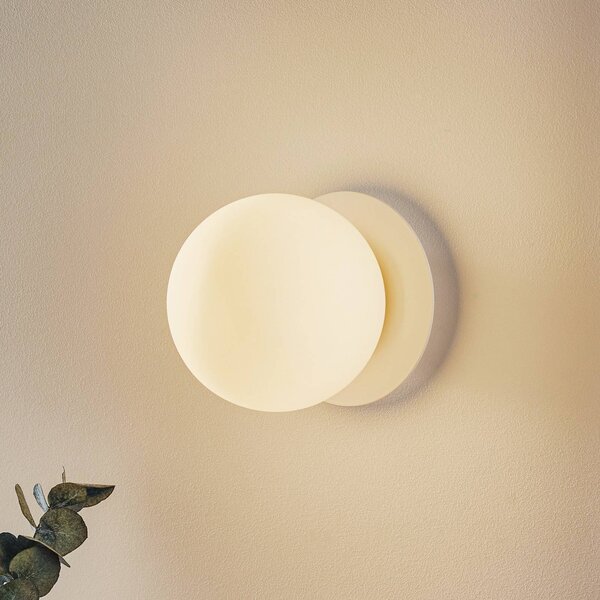 Kinkiet Minerva K1 EMIBIG LIGHTING, możliwość ściemniania, biały / opal, przedpokój, metal