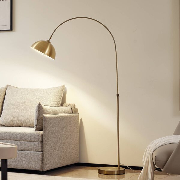 Lampa łukowa - lampa stojąca Lennart Lindby, brązowy / mosiężny, salon / jadalnia, metal, nowoczesny