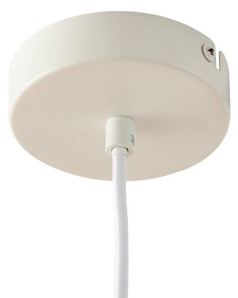 Lampa wisząca Tovina Lucande, możliwość ściemniania, biały / opal, salon / jadalnia, tkanina / materiał / jedwab, skandynawski