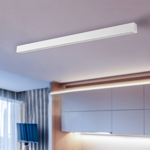 Lampa sufitowa LED Straight Nowodvorski Lighting, biały / opal, salon / jadalnia, metal, nowoczesny