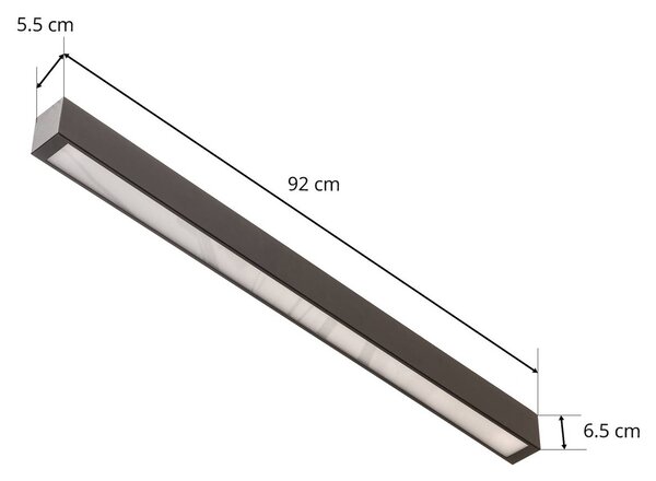 Lampa sufitowa LED Straight Nowodvorski Lighting, czarny, salon / jadalnia, metal, nowoczesny