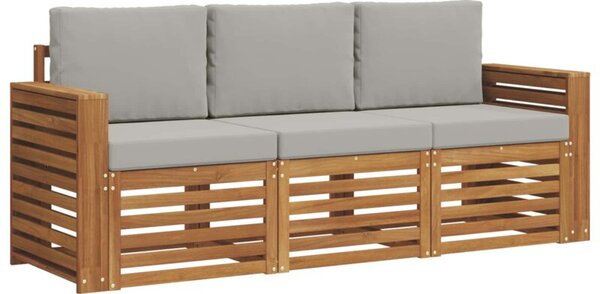 Zestaw mebli ogrodowych z litego drewna akacjowego - nowoczesna sofa modułowa z poduszkami