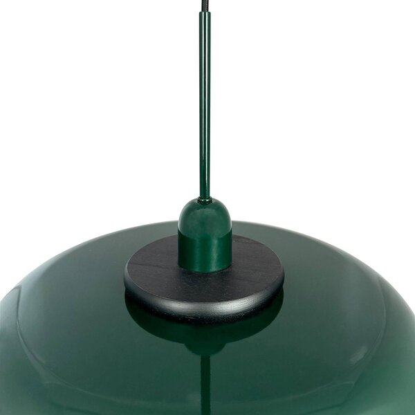 Dyberg Larsen Lampa wisząca designerska Planet, możliwość ściemniania, zielony, salon / jadalnia, metal, design